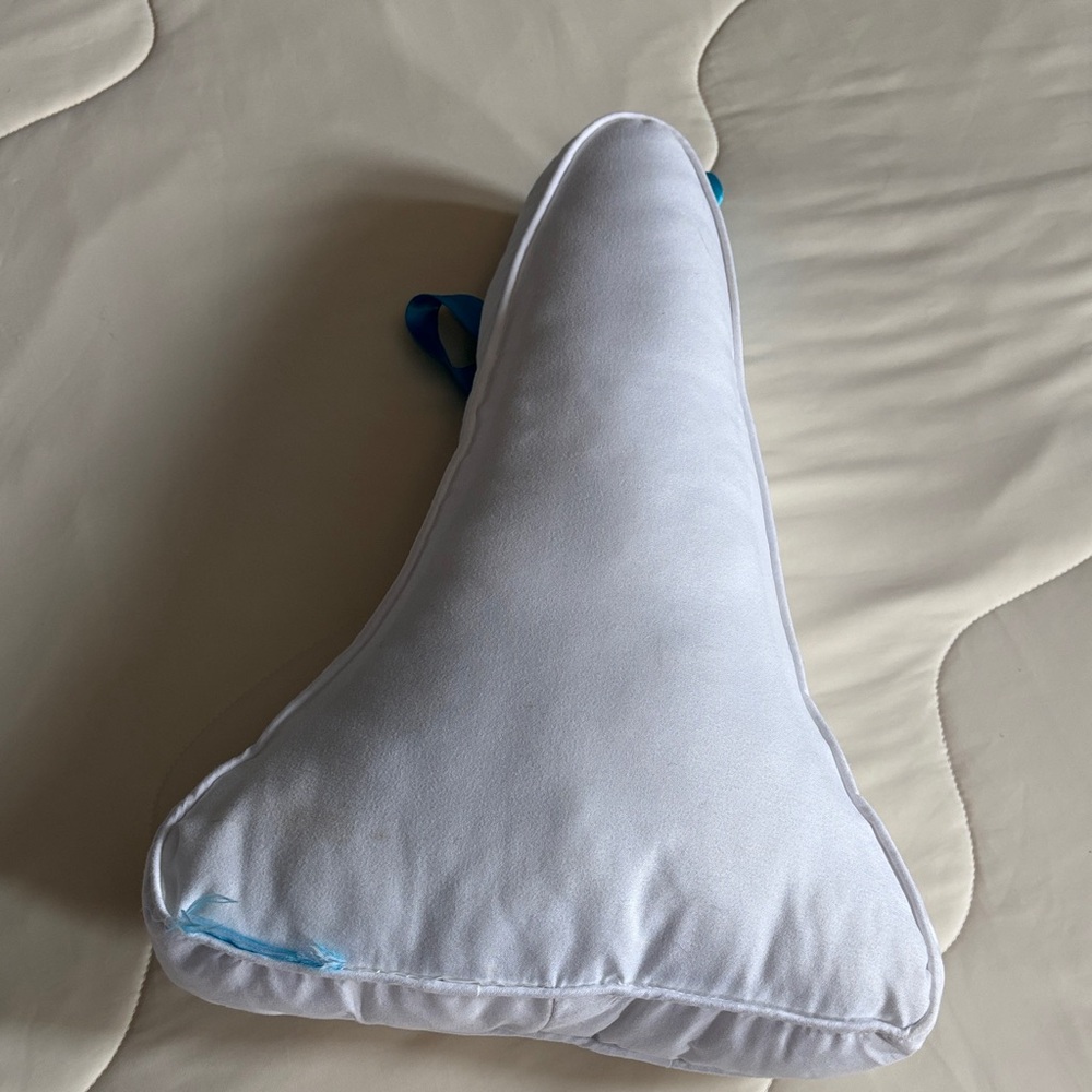 Eiffel Tower Decorative Pillow with Blue Bow - Picture 2 of 3